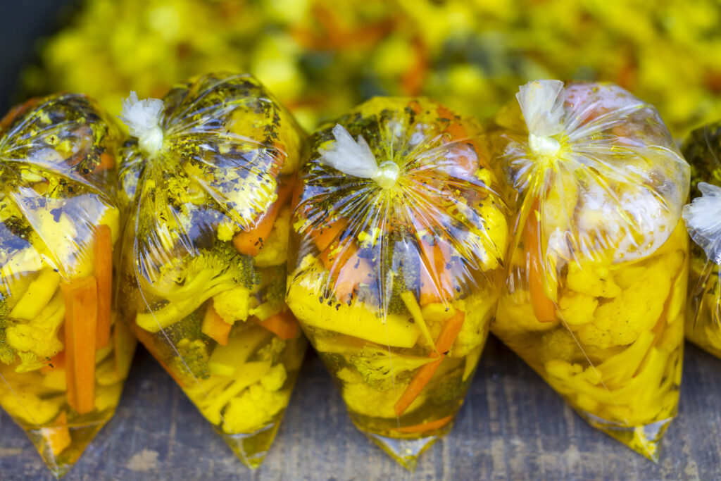 fermented vegetables in thin plastic bags unsafe for fermentation